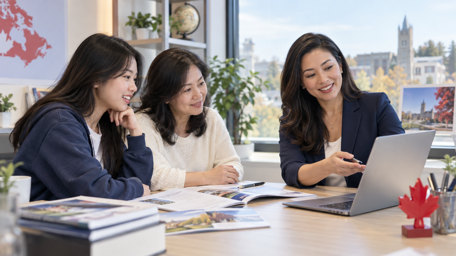 Học sinh và phụ huynh được tư vấn lộ trình du học Canada
